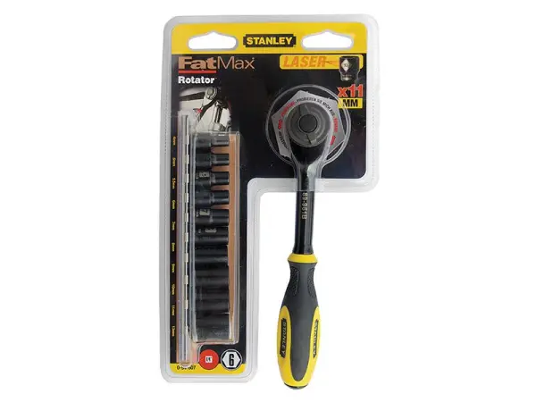 STANLEY FatMax 1/4in Drive Rotator Socket Set, 11-Piece