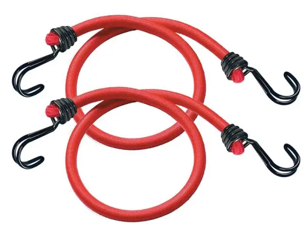 Master Lock Twin Wire Bungee Cord 60cm, Red, 2-Pack