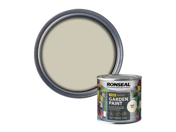 Ronseal Tinta para Jardim Branco Cinza, 250ml
