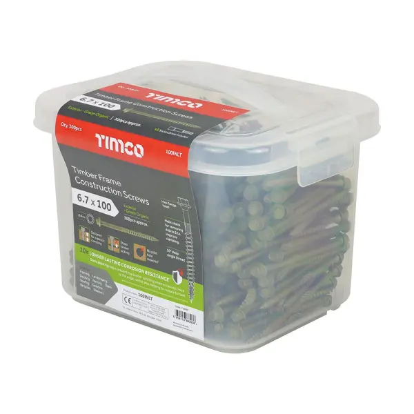 Timco - Scriú Fráma Adhmaid HEX Glas - 6.7 x 100
