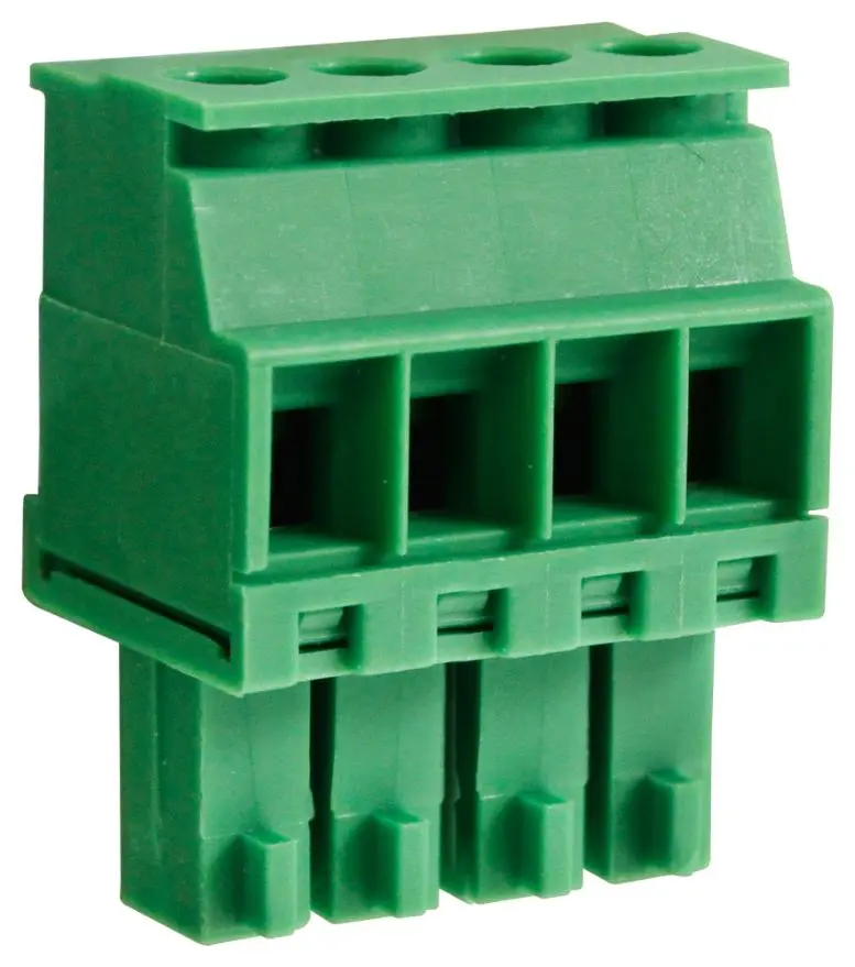 CAMDENBOSS Vertical Pluggable Terminal Block, 4-Pole, 3.5mm Pitch, 8A