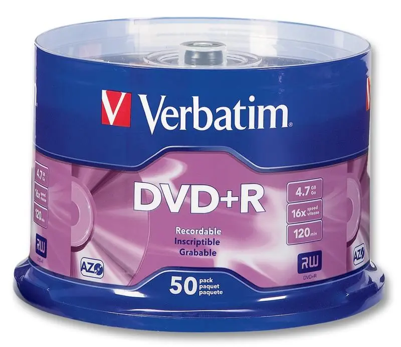 VERBATIM 16x DVD+R ブランクディスク 4.7GB シルバー 50枚パック スピンドル