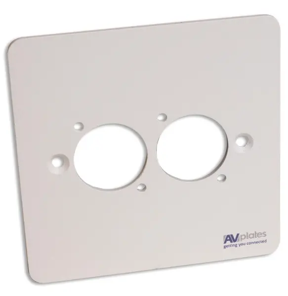 AVPLATES 1갱 더블 D-쉘 월 플레이트, 화이트, 86x86mm