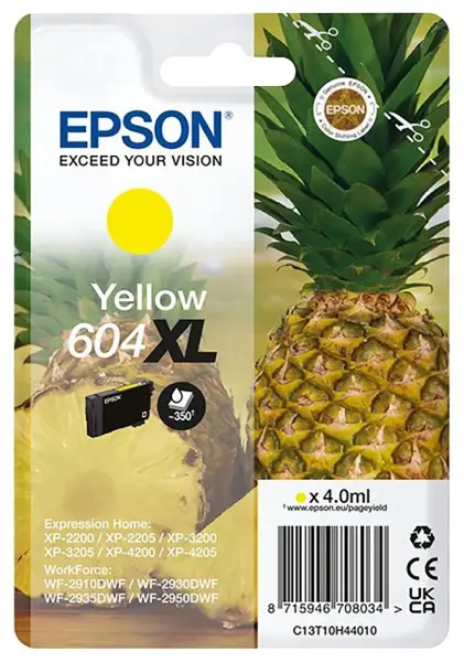 EPSON 604XL High Capacity Original Ink Cartridge - Yellow