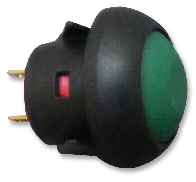  MULTICOMP PRO מתג לחיצה SPST-NO, חיבור מהיר, 13.6 מ״מ, ירוק, IP67