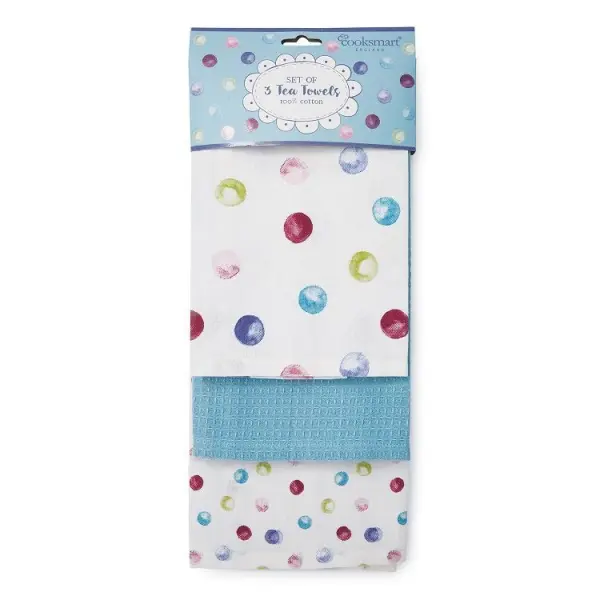Spotty Dotty Tea Towel 3pk