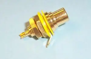 REAN Phono Socket, 2 Contacts, Gold Plated, Yellow