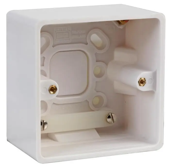 Caixa de Superfície BG 1-Via, Profundidade 50mm, Branca
