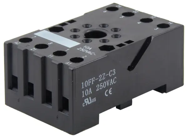 HONGFA 10FF Series 8 Pin DIN Rail Mount Plug In Terminal Block, 250V 10A