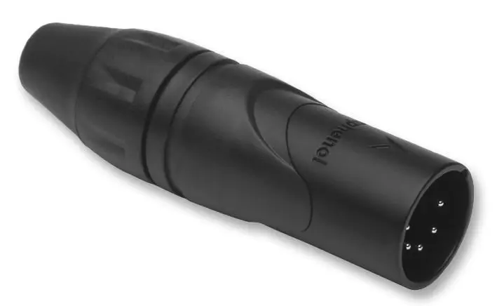 AMPHENOL AX Series XLR Plug, Black Gold, 5-Way