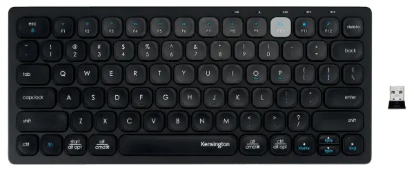 Kensington Multi-Device Dual Wireless Keyboard, Black