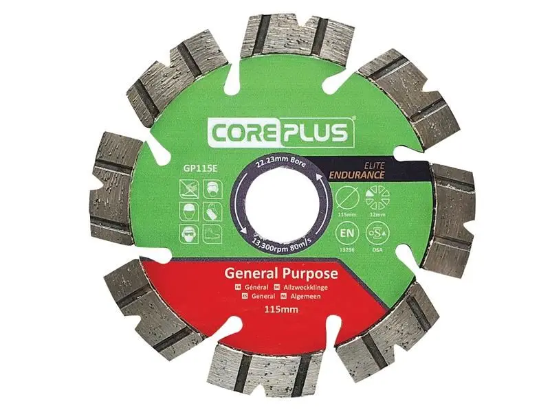 CorePlus GP115E Blia Deamhain 115mm le hÚsáid Ghinearálta