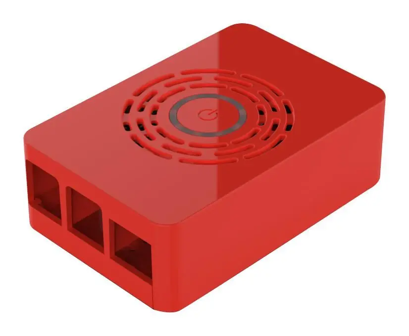 MULTICOMP PRO - Sarung Raspberry Pi 4 dengan Butang Kuasa, Merah
