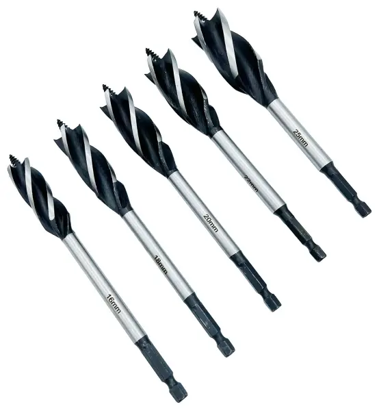 Rolson Auger Wood Drill Bit Set, 5 Piece (16-25mm)