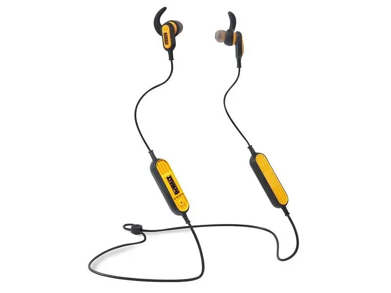 DEWALT Jobsite Wireless Earphones, IPX6, Bluetooth 5.0