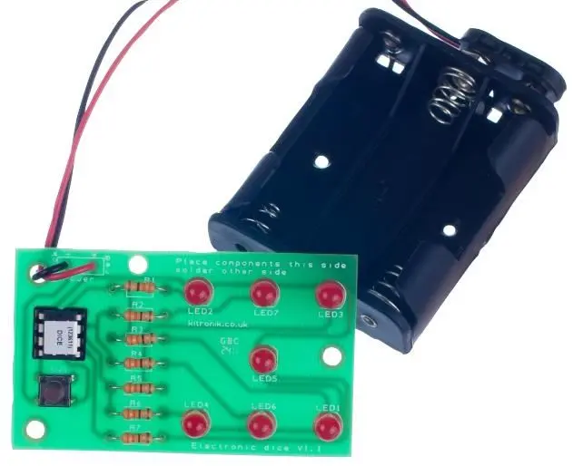 KITRONIK ערכת פרויקט קובייה אלקטרונית עם נוריות LED ומיקרו-בקר