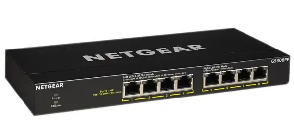 NETGEAR 8ポートギガビットPoE+ アンマネージドスイッチ