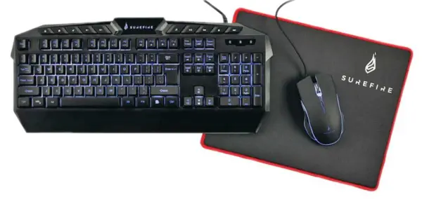 SUREFIRE Kingpin RGB Gaming Keyboard, Mouse & Mat Combo, US Layout