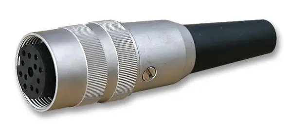 LUMBERG 12-Pin DIN Socket, Straight, Gold-Plated