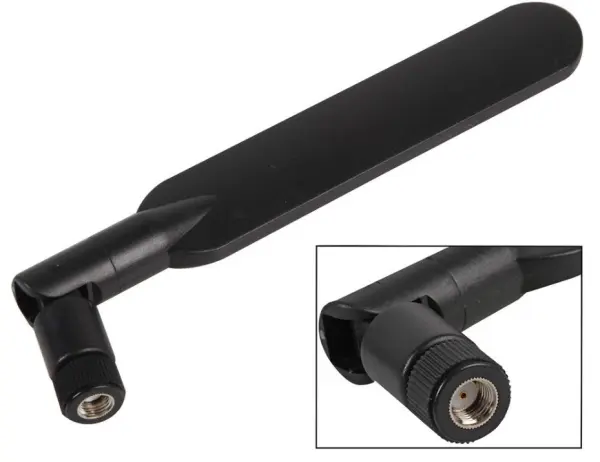 Antenne fouet WiFi/M2M RF SOLUTIONS, 5dBi, 90°, SMA polarité inverse