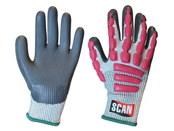 Scan Guantes de Seguridad Anti-Impacto Latex Cut 5 - Talla M