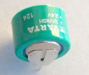 VARTA - Bateri Perlindungan Ingatan 2.4V 80mAh V80H untuk Pemasangan PCB