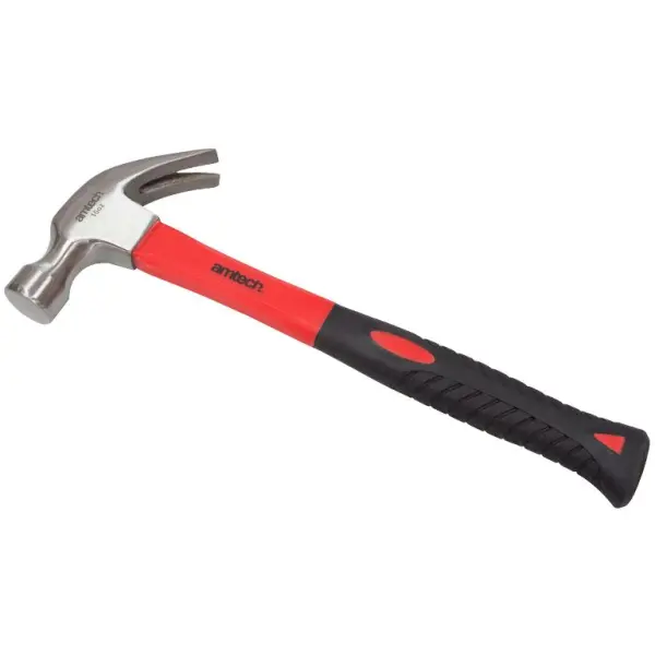 Amtech Claw Hammer with Fibreglass Shaft, 16oz (720g)