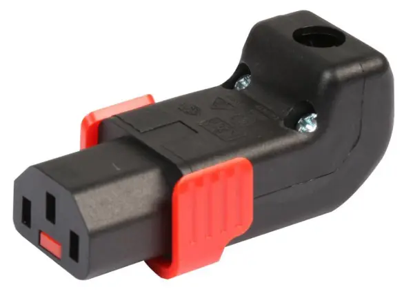 IEC Lock Rewireable IEC C13 Connector with Locking Mechanism