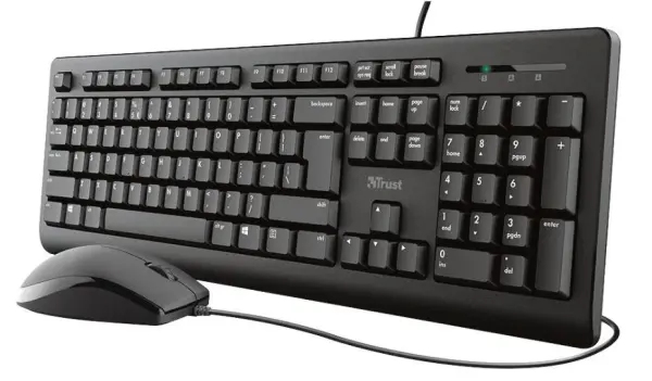 TRUST - TKM-250 USB-Tastatur und Maus Set, Schwarz