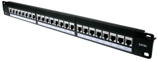 PRO SIGNAL Painel de Ligação Cat6a Blindado 24 Portas 1U