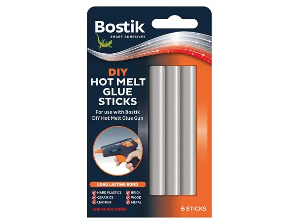 Bostik DIY 핫 멜트 글루 스틱 (6개입), 100 x 12mm