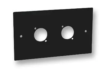 PENN ELCOM 2-Gang stěnová lišta s XLR/Speakon/RJ45 konektory, černá