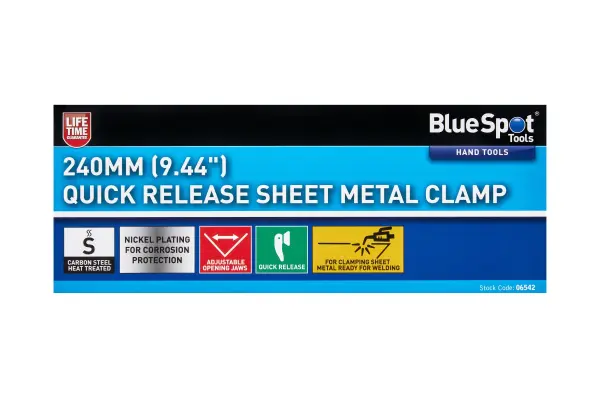 Blue Spot Tools - 280mm Pengapit Logam Lembaran Pelepasan Pantas