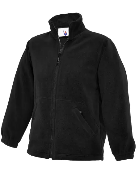 Uneek Children's Full Zip Micro Fleece Jacket, Black, 11/13 Years