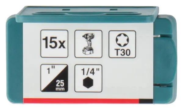 Makita Impact Premier Torx 扭力批頭套裝 25mm 15件裝 T30