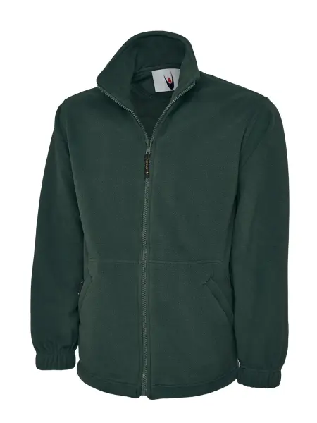Uneek Unisex Premium Full Zip Micro Fleece Jacket, Bottle Green, 2XL
