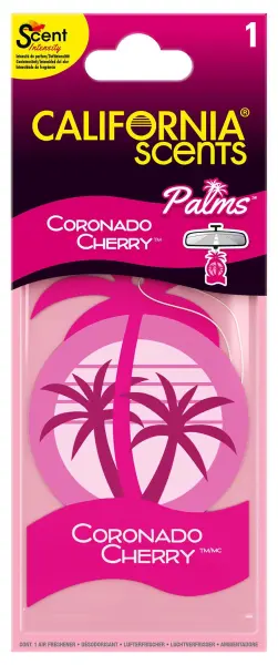 California Scents Palm Tree Hanging Air Freshener Coronado Cherry