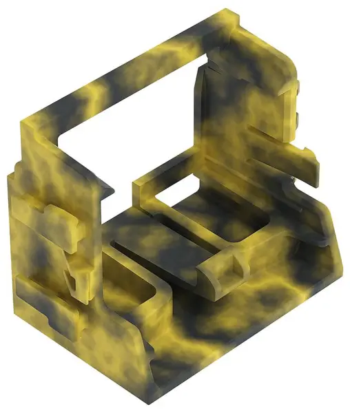 WAGO 10-Way Mounting Carrier 221 Series Green/Yellow