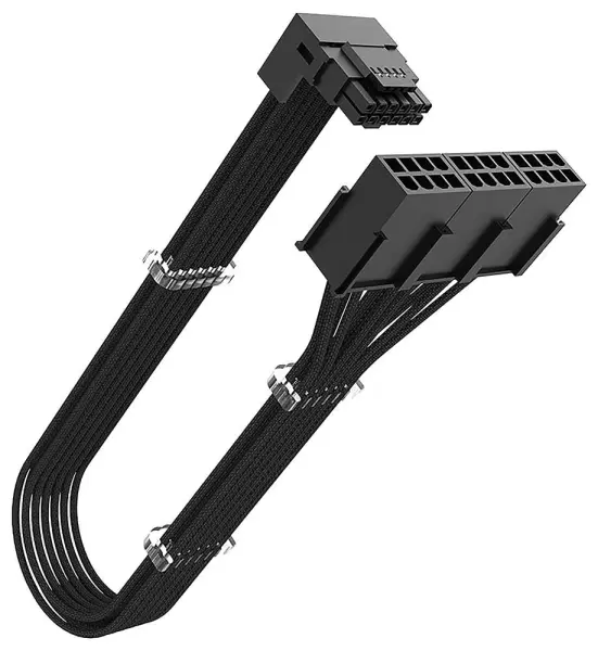 G-Nexus PX24 90 Degree 12VHPWR to Three 8-Pin PCIe Adaptor Cable, 300mm