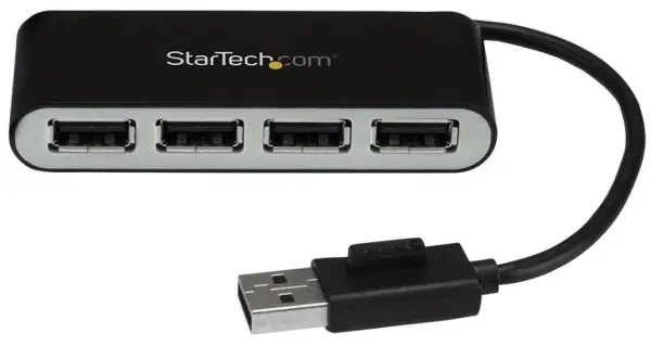 STARTECH 4포트 USB 2.0 휴대용 허브, 버스 전원 공급
