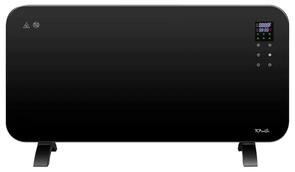TCP 2kW Smart WiFi Glass Electric Panel Heater - Black