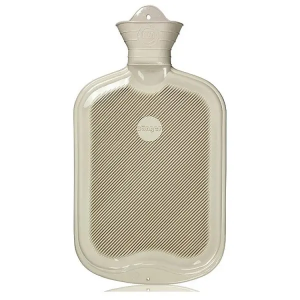 Sanger Ribbed Hot Water Bottle White 2L