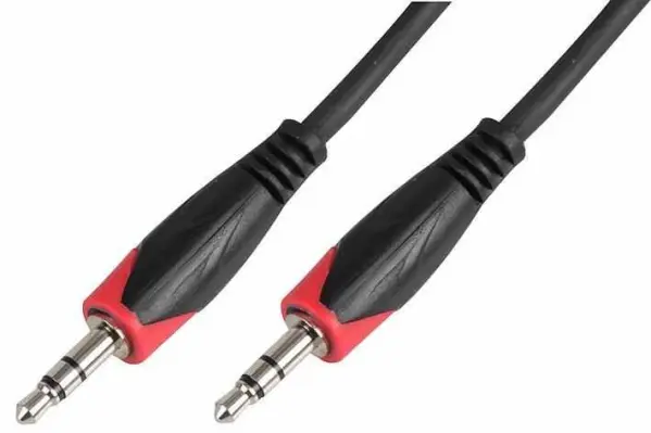 Pulse Cavo Audio Jack Stereo 3,5mm Doppia Estremità, 1m, Nero