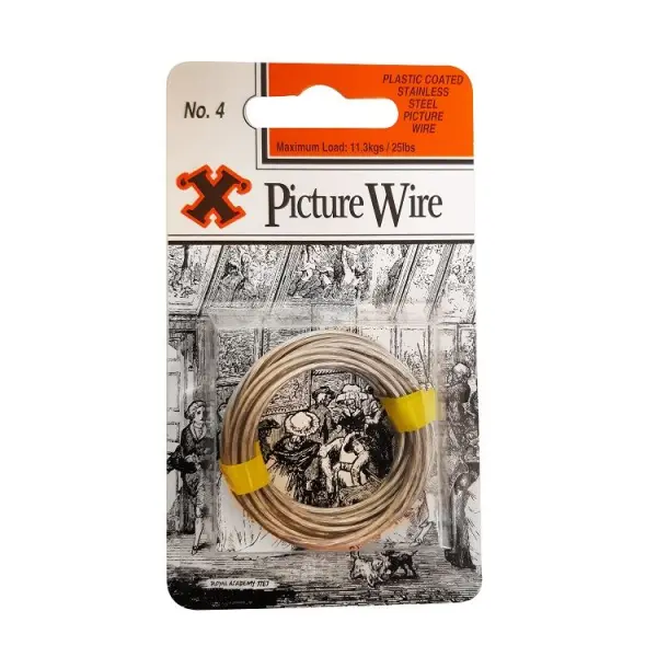 X Stainless Steel Picture Wire No.4, 3m Pack