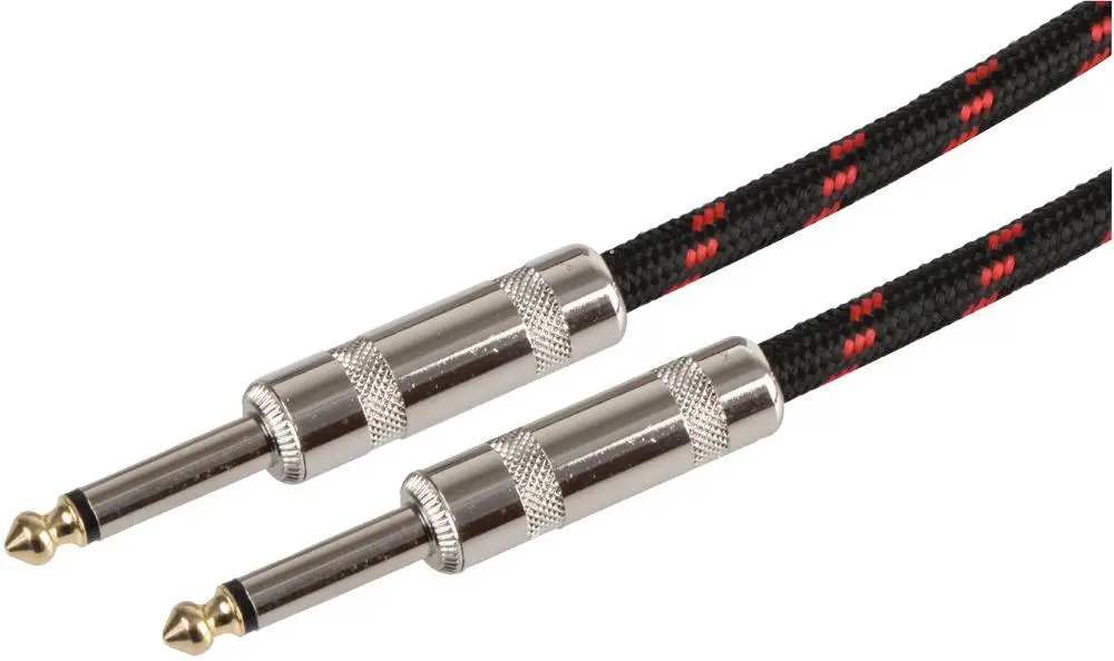 CHORD 6.35mm オス-オス ギターケーブル 3m ブラック/レッド