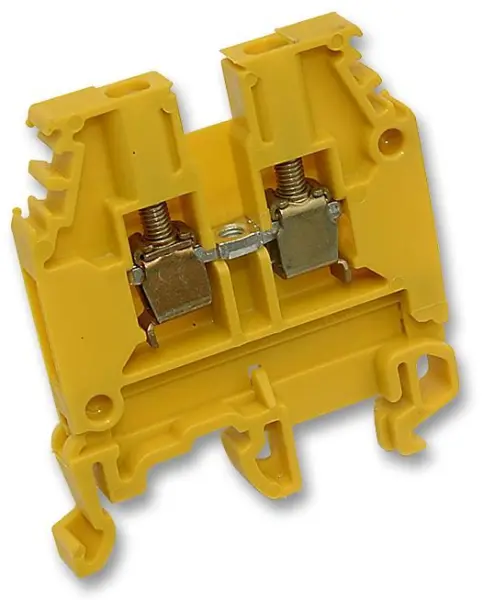 TE Connectivity Entrelec 30A 600V Standard Terminal Block, 22-10AWG 6mm - Yellow