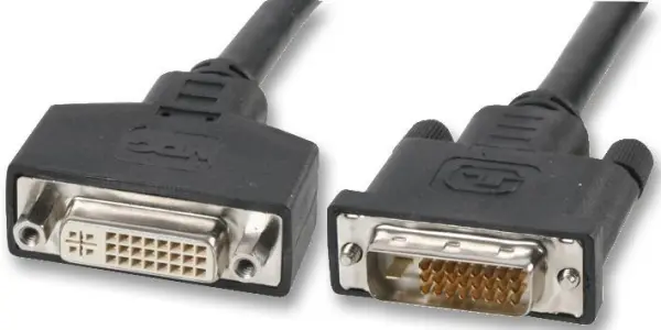 VDC DVI-D Dual Link propojovací kabel, Samec na Samici, 5m, Černý
