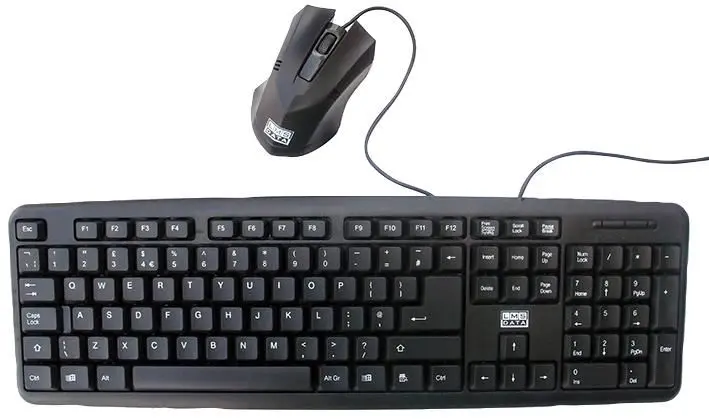 LMS DATA - Clavier USB optique et souris avec fil, Noir