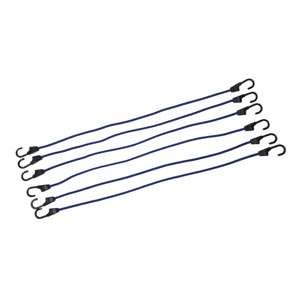 Silverline Bungee Cords 6pk, 900mm with Metal Hooks