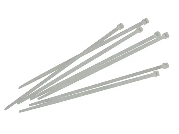 Faithfull White Nylon Cable Ties 4.8x300mm (Pack of 100)
